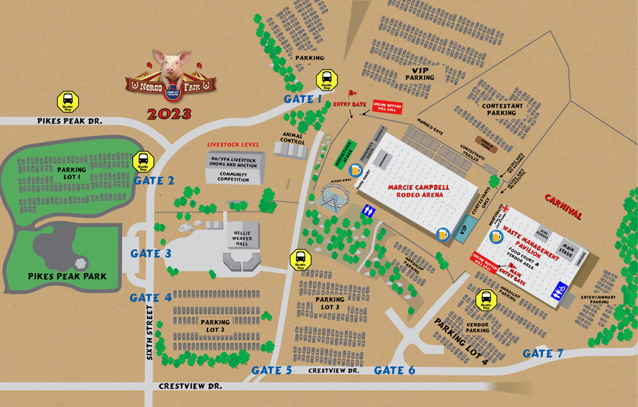 2023 Fair Schedule and Map